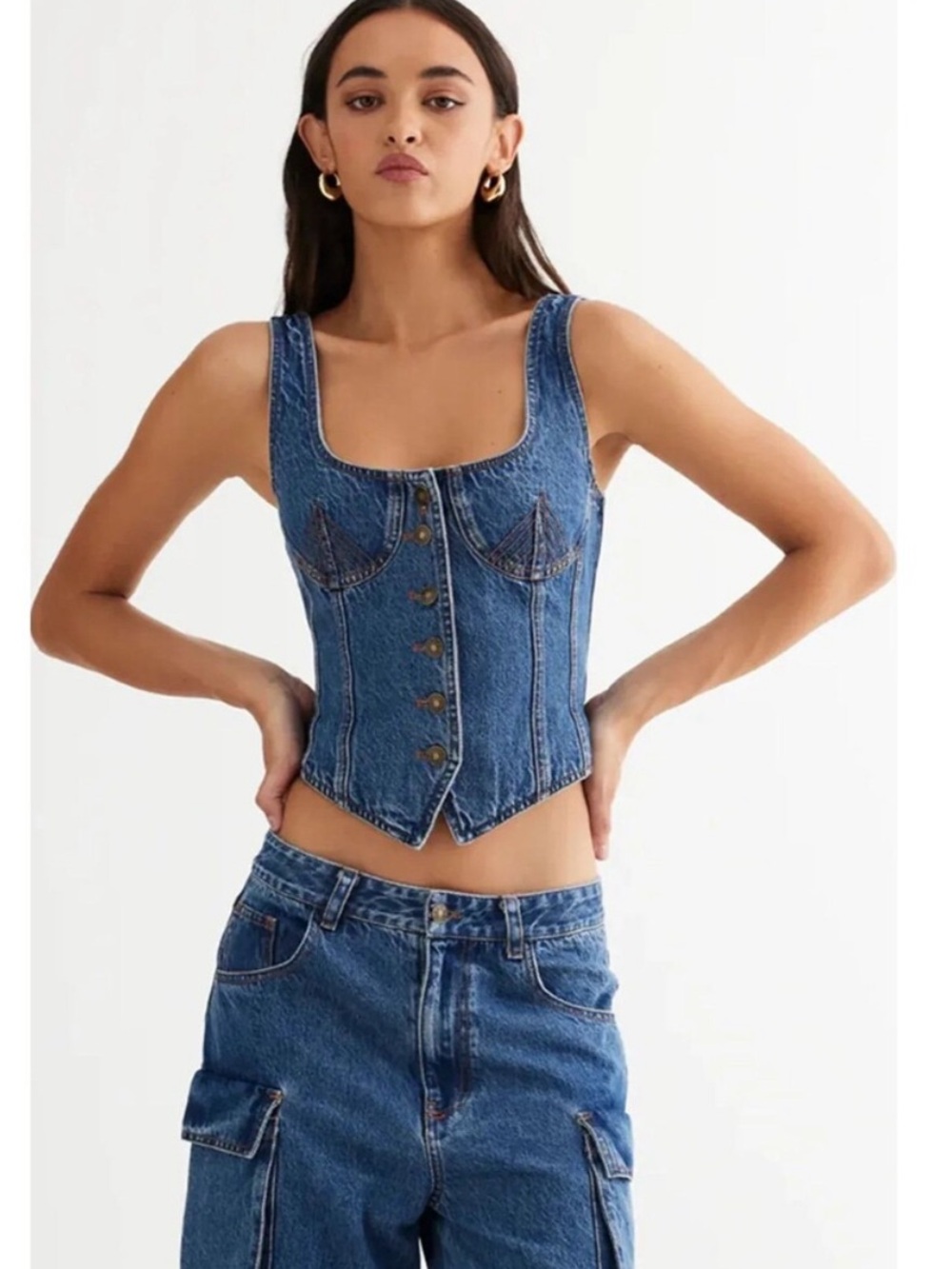 Lioness Women's Blue Denim corset